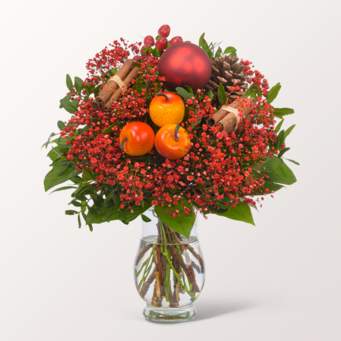 Strauß Noelle mit Vase & Ferrero Giotto 3er Strauß Noelle mit Vase & Ferrero Giotto 3er