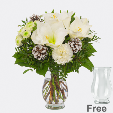Flower Bouquet Snow White with vase