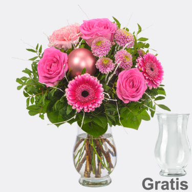 Blumenstrauß Wintergedicht mit Vase