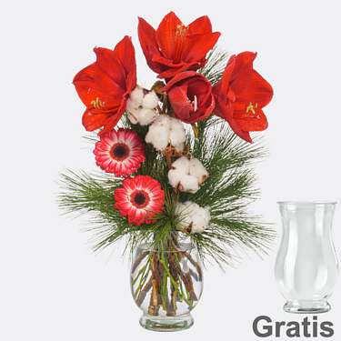 Blumenarrangement Amarylliszauber mit Vase