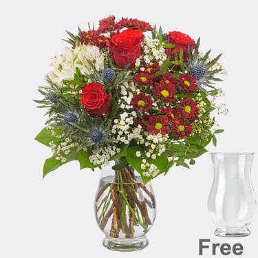 Flower Bouquet Winterbote with vase