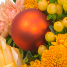 Blumenstrauß Winterlicht mit Vase & 2 Ferrero Rocher