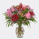 Blumenstrauß Winterglühen mit Vase & 2 Ferrero Rocher