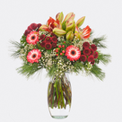 Blumenstrauß Winterliebling mit Vase & 2 Ferrero Rocher