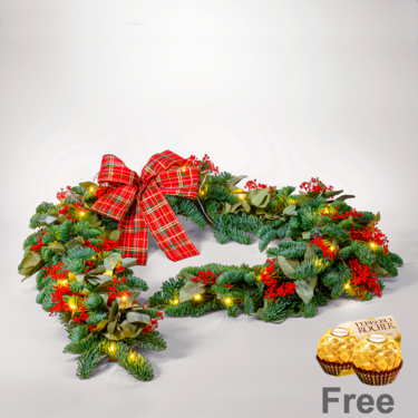 DIY Christmas Garland with 2 Ferrero Rocher