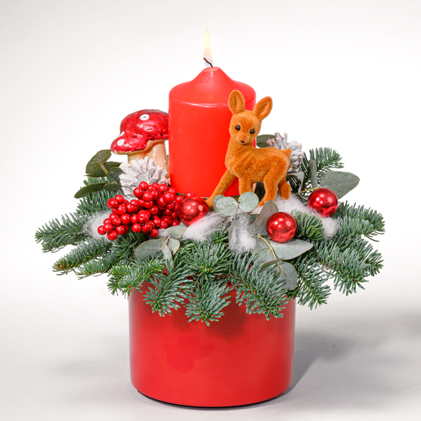 DIY Winterarrangement mit Rentier