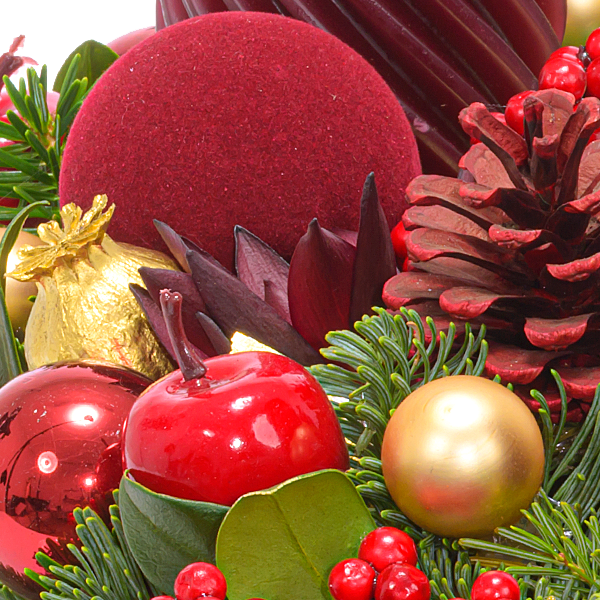 Wreath Bordeaux Glory (Ø 40 cm) with 3 Ferrero Giotto