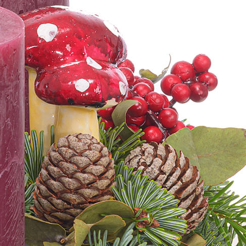 Adventskranz Winter Berry (Ø 30 cm) mit Ferrero Giotto 3er