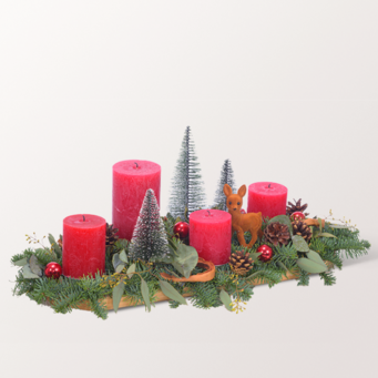 Adventsgesteck Weihnachtswald