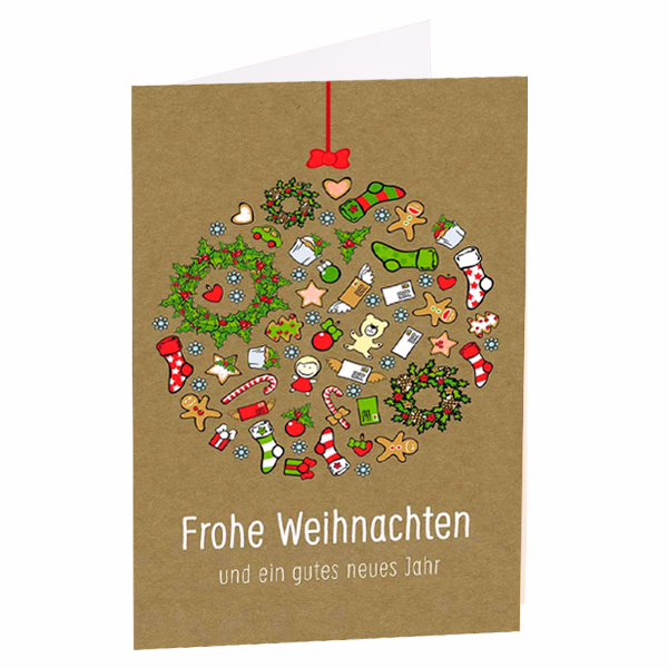 Motivkarte „Frohe Weihnachten und ein gutes neues Jahr“