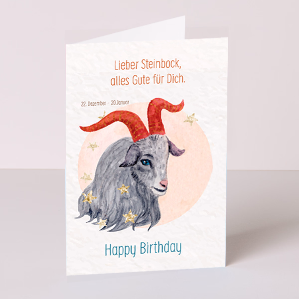 Greeting Card Zodiac Sign „Capricorn“