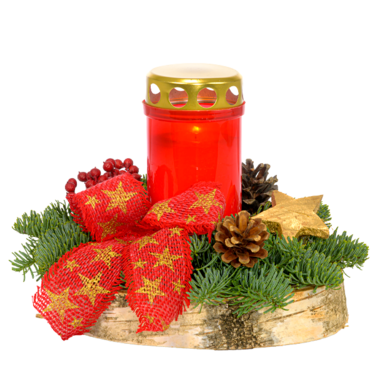 Sympathy Arrangement with red grave light