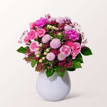 Flower Bouquet Schöner Sommer with vase & 3 Ferrero Giotto