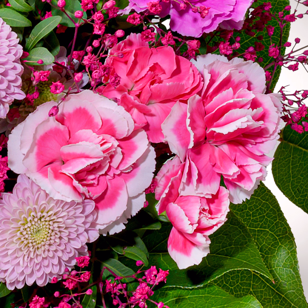 Blumenstrauß Schöner Sommer mit Vase & Ferrero Giotto