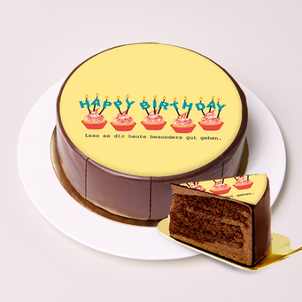 Dessert Motif Cake „Happy Birthday - Have a special birthday today...“