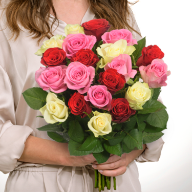 Bunch of 40 roses Rosenliebe with vase