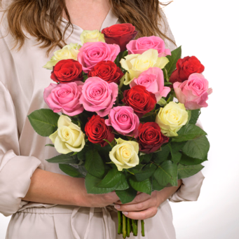 Bunch of 20 roses Rosenliebe with vase
