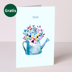 Motivkarte Blumen „Danke“