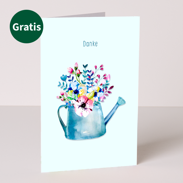 Motivkarte Blumen „Danke“