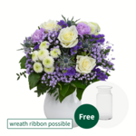Sympathy Bouquet Anteilnahme with vase