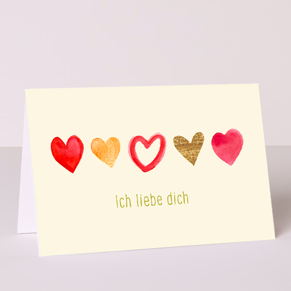 Grußkarte „Ich liebe dich“