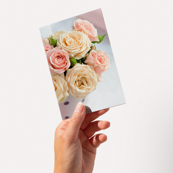 Motivkarte mit Rosen