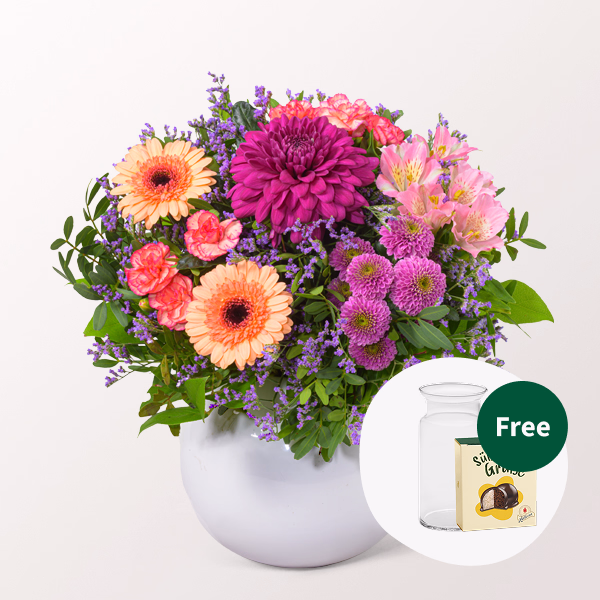 Flower Bouquet Herbstzauber with Halloren Balls & vase