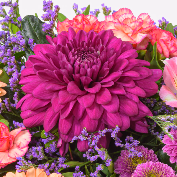 Blumenstrauß Herbstzauber mit Halloren Kugeln & Vase