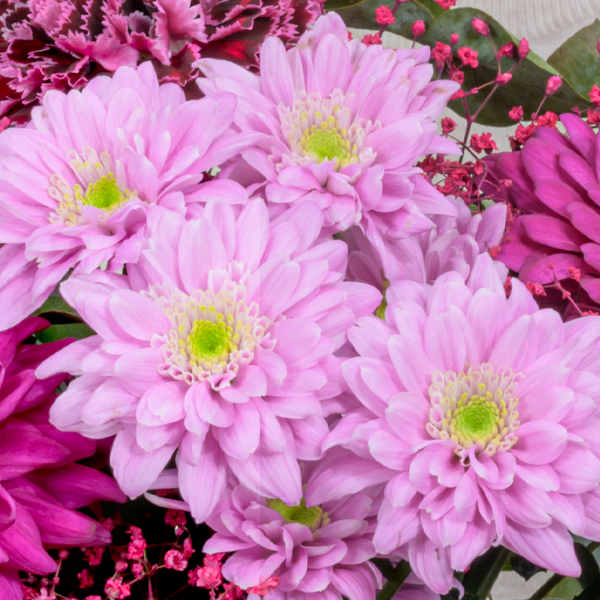 Flower Bouquet Herbstbote with vase & 3 Ferrero Giotto