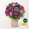 Blumenstrauß Blütenstar mit Vase & Teaballs & Ferrero Giotto 3er