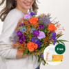 Flower Bouquet Lebenslust with vase & Teaballs & 3 Ferrero Giotto