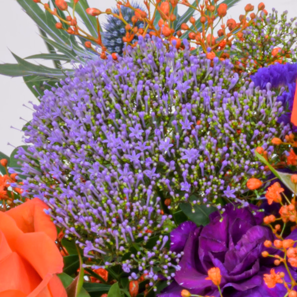 Blumenstrauß Lebenslust mit Halloren Kugeln & Vase