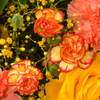 Premium Bouquet Herbstsonne with Premium Vase & Teaballs & 3 Ferrero Giotto
