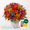 Premium Bouquet Lust auf Herbst with Premium Vase & Teaballs & 3 Ferrero Giotto