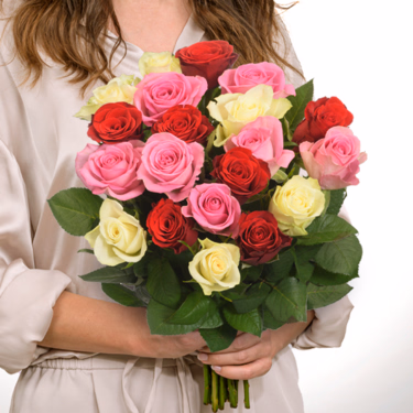 Bunch of 40 roses Rosenliebe with vase
