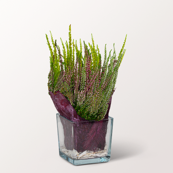 Autumnal Accents in a Glass Container Send flowers online with