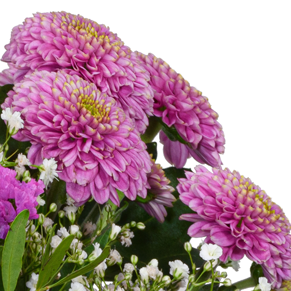 Blumenstrauß Herbstgefühle mit Halloren Kugeln & Vase
