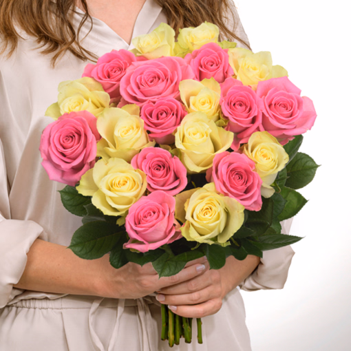 Bunch of 40 roses Rosenliebe with vase