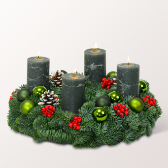 Wreath Green Santa (Ø 35 cm)