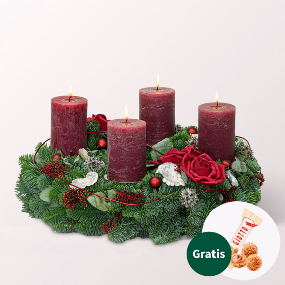 Adventskranz Glorious Christmas (Ø 35 cm) mit Ferrero Giotto 3er