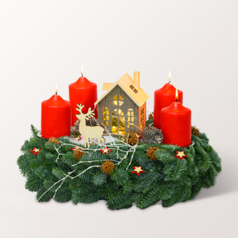 Wreath Leuchtender Advent (Ø 40 cm) with 3 Ferrero Giotto