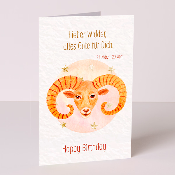 Greeting Card Zodiac „Aries“