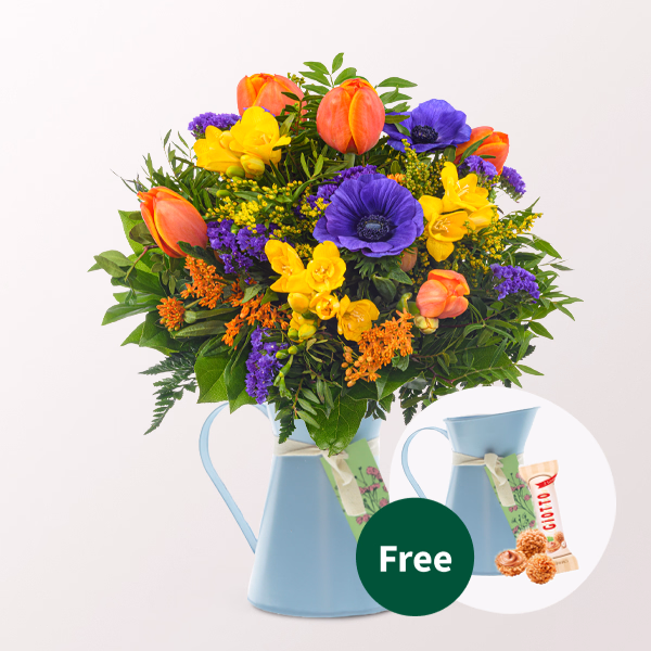 Flower Bouquet Frühlingstraum with 3 Ferrero Giotto