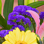 Flower Bouquet Glückspost with Vase & 2 Ferrero Rocher
