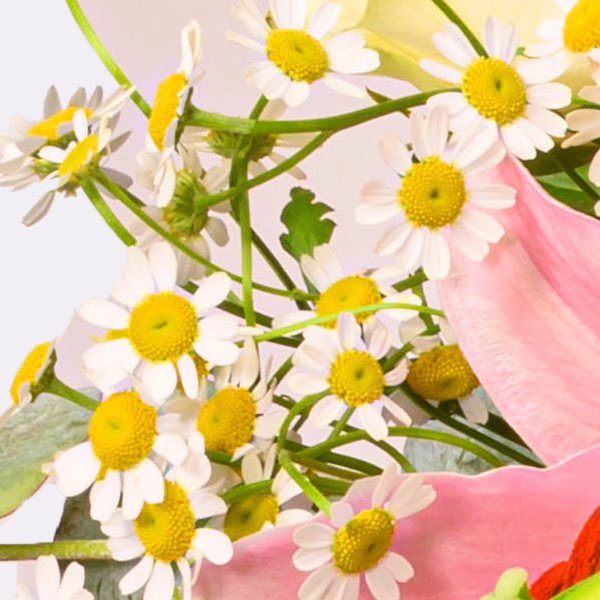 Premium Bouquet Ich danke Dir with Premium Vase & 3 Ferrero Giotto