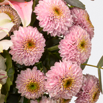 Premiumstrauß Ich danke Dir mit Premiumvase & Ferrero Giotto 3er