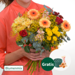 Blumenmix Sommerschönheit mit Stielhalter & Ferrero Giotto 3er