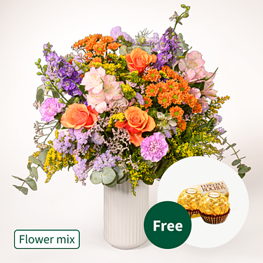 Flower Mix Blütenfest with 2 Ferrero Rocher