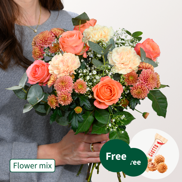 Flower Mix Blumengedicht mit 3 Ferrero Giotto
