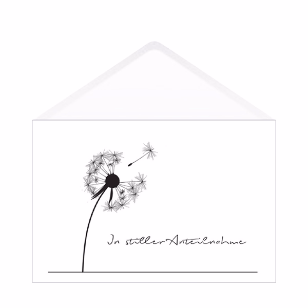 Greeting Card „In stillem Gedenken“ with printed envelope